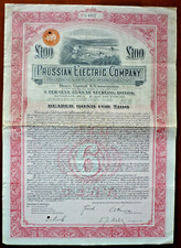 Wielka Brytania : Preussische Electricity-AG, London i Amsterdam Bond 100 GBP 1928 KR