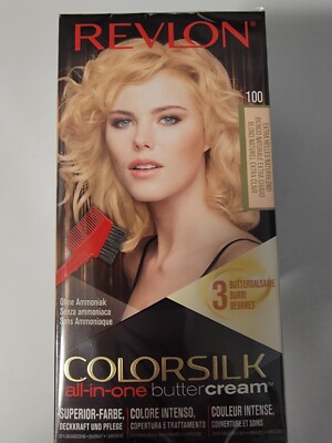 Revlon Colorsilk Buttercream  #100 Extra Light Blonde 3 PACK EURO EDITION NO ENG