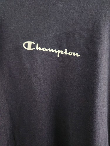 Champion Long Sleeve Pure Cotton T-Shirt Mens Navy Blue UK M Brand New with Tags - Picture 4 of 11