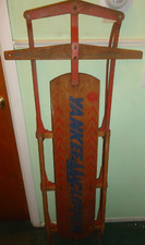 Vintage 53 inch YANKEE CLIPPER Wooden Snow Sled w Metal Runners