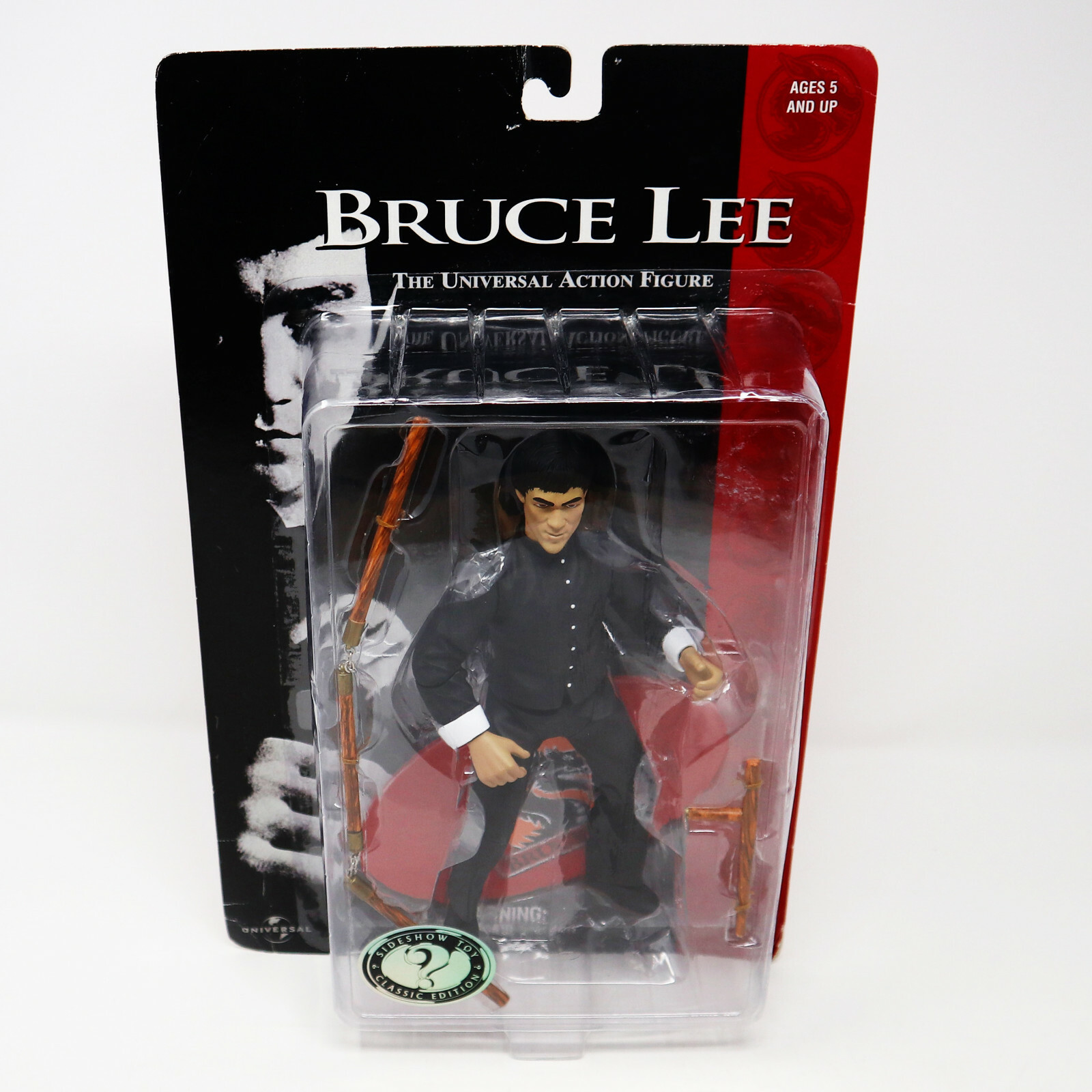 1998 SIDESHOW TOY BRUCE LEE THE UNIVERSAL ACTION FIGURE 8"" CLASSIC EDITION MOC