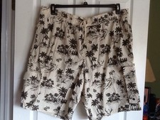 OLD NAVY HAWAIIAN PALM TREE PRINT Men's Swim Trunks Board Shorts - XXL