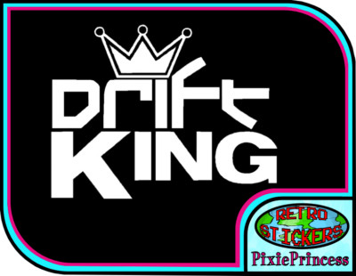 Drift King Vinyl-Aufkleber Fun Auto Bike LKW Wrap Karosserie Windschutzscheibe Fensteraufkleber
