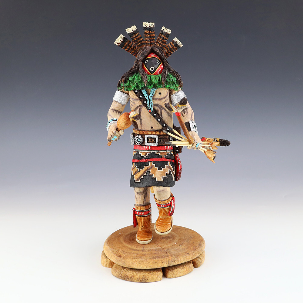 NATIVE AMERICAN NAVAJO FOLK ART TWIN WARRIORS BY LAWRENCE JACQUEZ