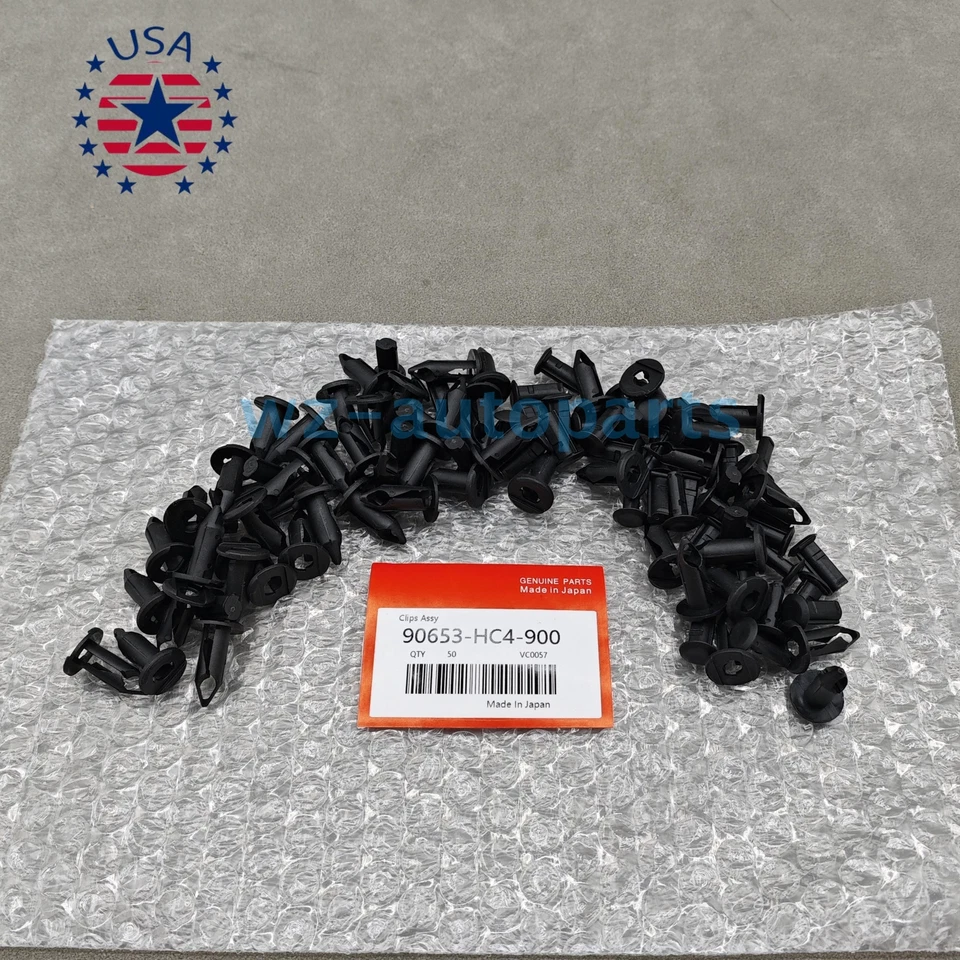 New 50PCS ATV Retainer Clips Push Pin Splash Guard Body Panel For Honda 8mm Foto 2 de 4