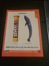 M&M Mini Mega Tube  2000 Print Ad 8x11 Great To Frame 