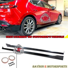 Fits 19-26 Mazda 3 45dr Sedanhatchback Mz-style Side Skirts Abs