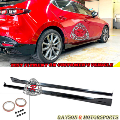 Fits 19-25 Mazda 3 4/5dr (Sedan/Hatchback) MZ-Style Side Skirts (ABS)