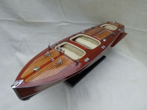 Chris Craft Triple Cockpit 26" High Quality Speed Boat L70 Cream Seat - Picture 2 of 8