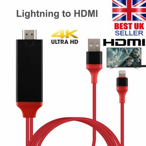 2m Lead Tv Av Adapter Cable Lightnin G To Hdmi For Ipad Iphone X Xs Max X 8 7 6 Ebay