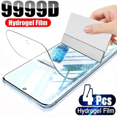 4Pcs Protector De Pantalla Película Hidrogel For Galaxy S24 S25 Plus Note 10 20