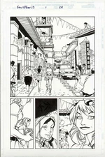 SALVADOR LARROCA GENERATION X GEN 13 ORIGINAL ART PAGE SPLASH MARVEL COMIC IMAGE