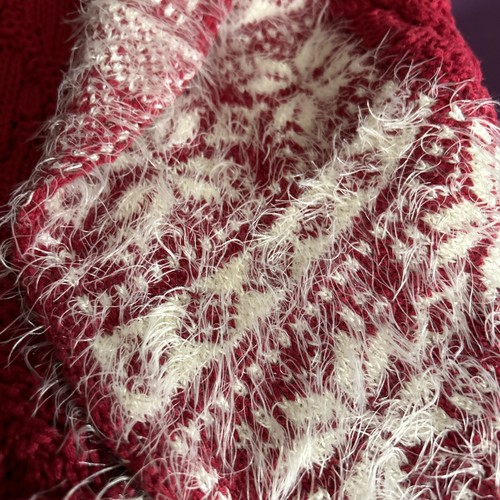 Max Studio Kids Red & White Open Long Sweater Vest Sz 7/8 - Picture 5 of 7