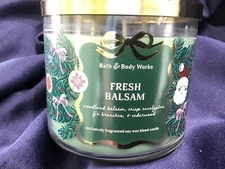 BATH & BODY WORKS FRESH BALSAM 3 wick 14.5 oz soy JAR CANDLE NEW!!