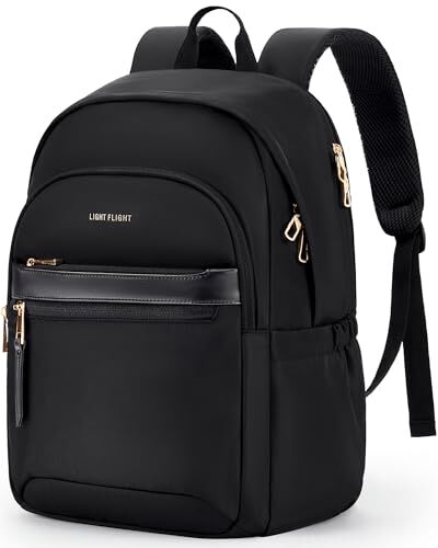 Stylish Black 15.6 Inch Laptop Travel Backpack for Women-image