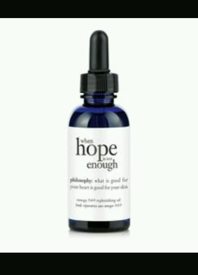 NEW PHILOSOPHY WHEN HOPE IS NOT ENOUGH OMEGA 3•6•9 FIRMING SERUM FULL SIZE 1 OZ
