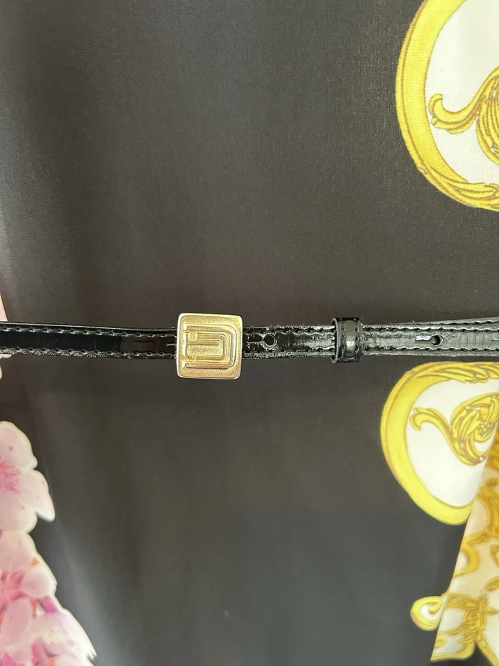 Vestido Clase ROBERTO CAVALLI Hasta la Rodilla Cinturón Mezcla Seda It 40 EE. UU. 6 Foto 3 de 4