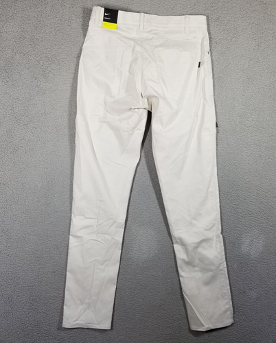 New Nike Flex 6 Pocket Slim Fit Golf Pants 32X34 CI9765-072 Off White