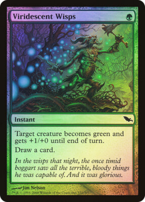 MTG FOIL Viridescent Wisps  - Shadowmoor #132