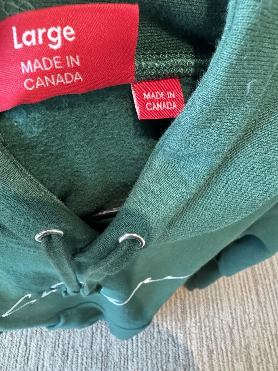 Supreme Classic Script Hooded Sweatshirt Size L Hoodie Green FW18