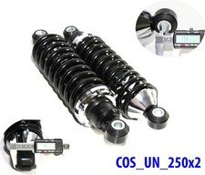 Rear Street Rod Coil Over Shock SET w/250 Pound Black Coated Springs
