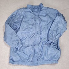 Vintage 80s Tudor Court By Haband Lined Jacket Windbreaker Women's Xl Light Blue