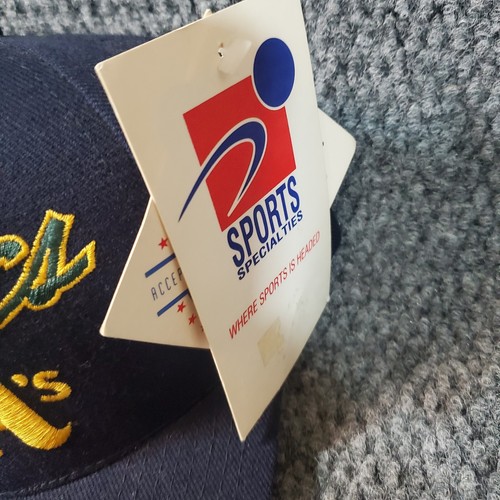 Vtg Sports Specialties Oakland A's Hat Dark Blue Dome Snapback Logo MLB Athletic - Picture 3 of 12