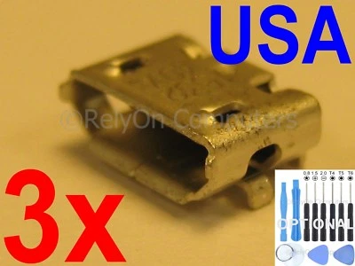 3x Lot of Micro USB Charging Port Charger Connector For Dragon Touch Tablet USA