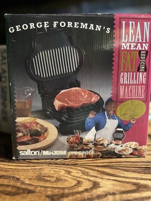 Vintage George Foreman Lean Mean Grilling Machine GR 10, Original Box Never Used