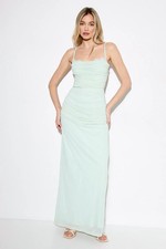 Misspap Mint Maxi Dress Womens Bridesmaids Dresses
