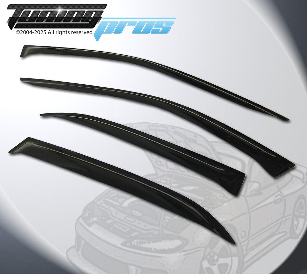 Fit 09-23 Dodge Ram 1500 Extended Cab Window Visor Rain Aaf Indicado En Descripción
