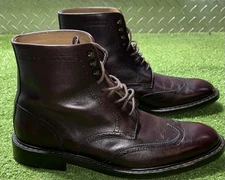 Jack Erwin Wing Tip Boots Men’s 10.5 Brown Leather Lace Up Made In Spain