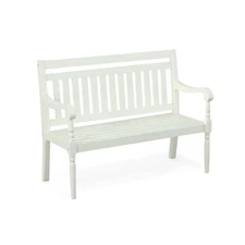 Belmont Outdoor Wooden Bench - White