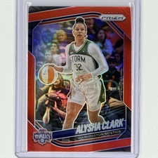 2025 Panini WNBA Prizm Alysha Clark True Red Prizm #/299 Mystics
