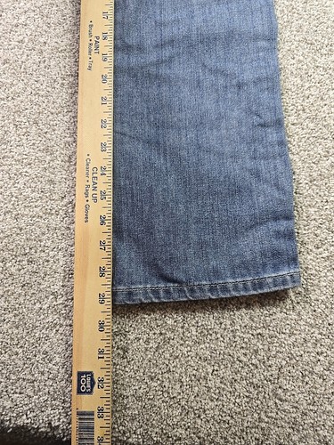 Jeans San Francisco 49ers uomo 32x30 blu denim invecchiato 49er toppe NFL - Foto 13 di 14