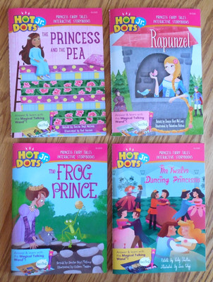 NEW  Lot of 4 Hot Dots Jr.  ''Princess Fairy Tails'' Interactive Books - No Pen
