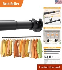 Closet Rods for Hanging Clothes, 17-84 Inch No-Cut Stepless Adjustable Closet...