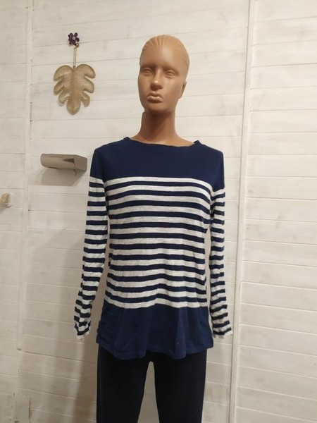 Women Banana Republic Pullover Navy Cotton 38 / M