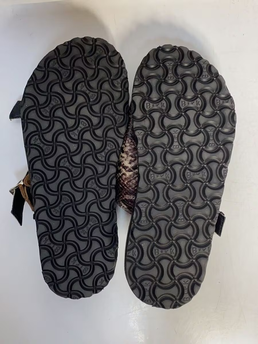 Jutta Neumann Python Pattern Belt Sandals Us8 Blk… - image 4