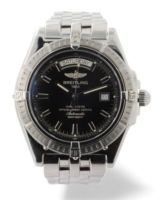 BREITLING Headwind Automatic Day Date Steel Pilot - 44mm - Black Dial - A45355