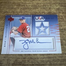 2005 Upper Deck USA Baseball Jersey Signatures  Kyle McCulloch Auto Patch