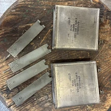 2 Vintage Sprague P-6758 Oil Capacitors for display 8MFD 600VDC