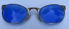 Vintage Art Craft Cobalt Blue Lens 1/10  12k Gold Filled Glasses Primitive Rare