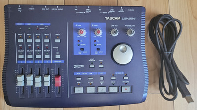 Tascam US-224 Digital Audio Workstation Controller & USB cable - TESTED & WORKS