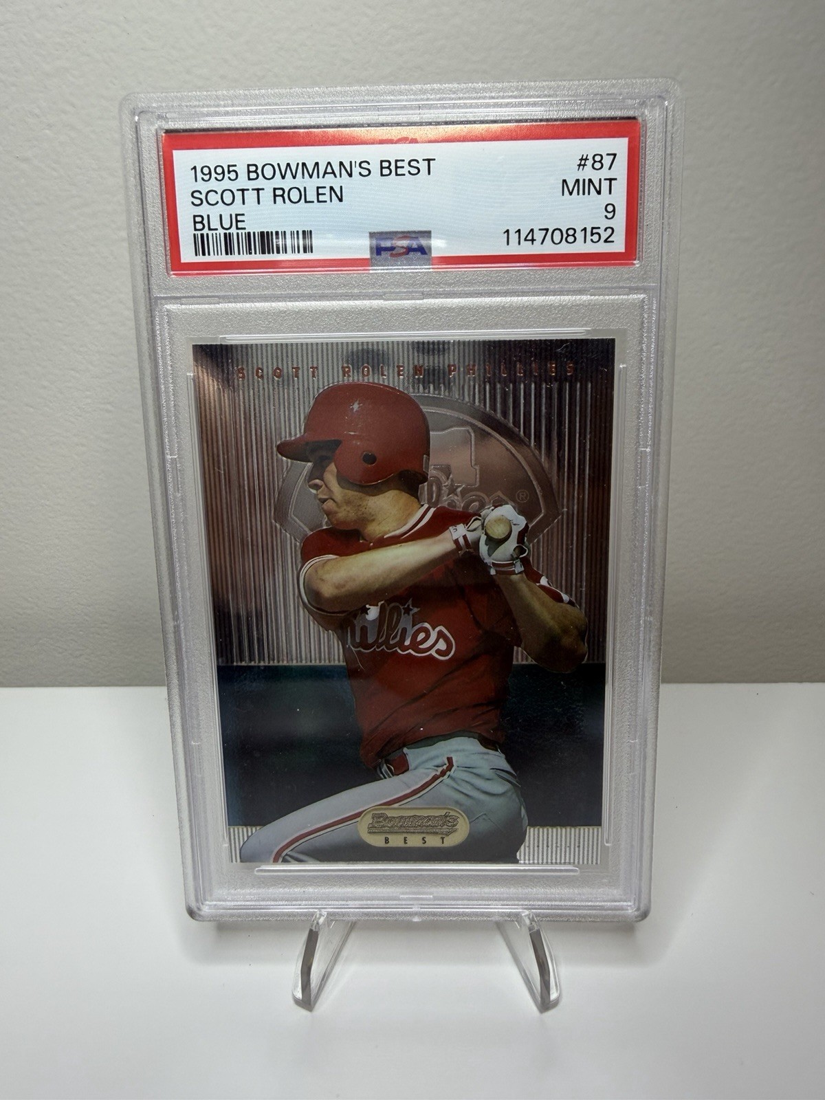 1995 Bowman's Best Scott Rolen #87 Rookie RC Blue Parallel PSA 9 MINT