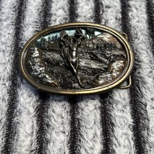 Vintage Bergamot Deer Belt Buckle 1984  G-146 Color Glossy 1983 Made In USA