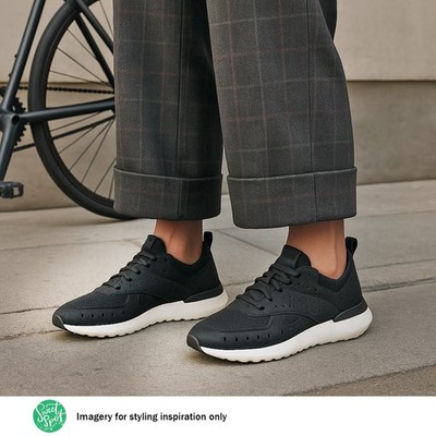 TOD's No_Code Sneakers Black Nubuck Leather Womens EU 38 US 8