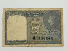 Billete circulado India Británica 1 Rupia 1940 moneda de colección rey Jorge VI