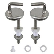 2Pcs Toilet For Seat Hinge No Noise Stainless Steel With Mounting Accessory New