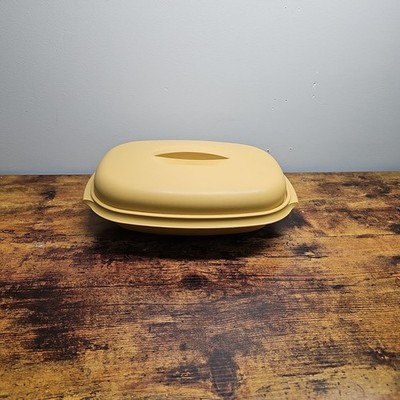 Vintage Tupperware Vegetable/Rice Steamer Warmer 3 Piece Harvest Gold #1273
